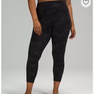 Lululemon Grey Black Camo Aligns Size 4